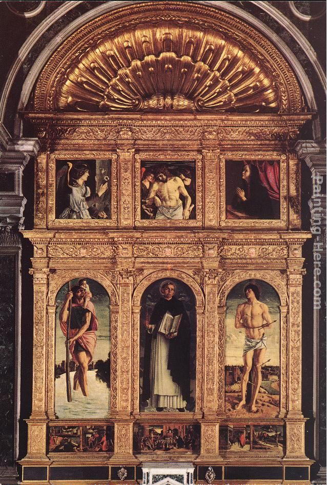 Polyptych of S. Vincenzo Ferreri painting - Giovanni Bellini Polyptych of S. Vincenzo Ferreri art painting